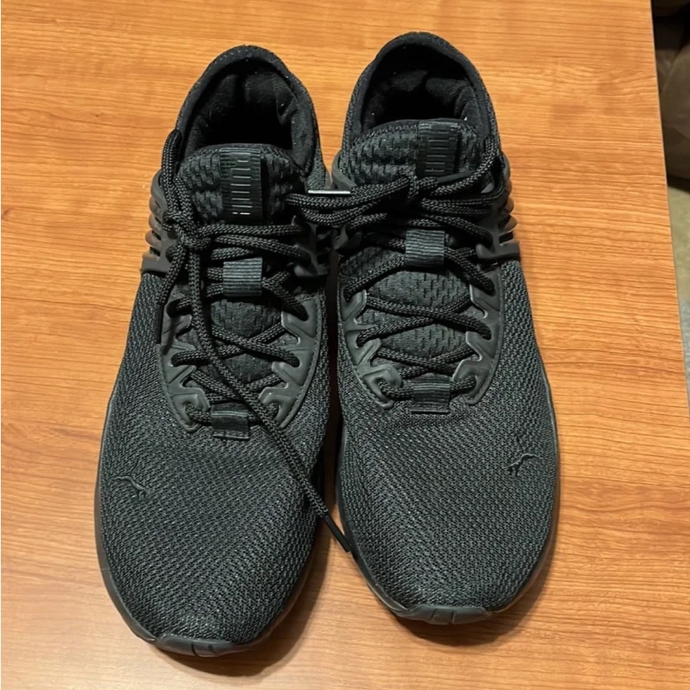 PUMA black athletic shoes for men